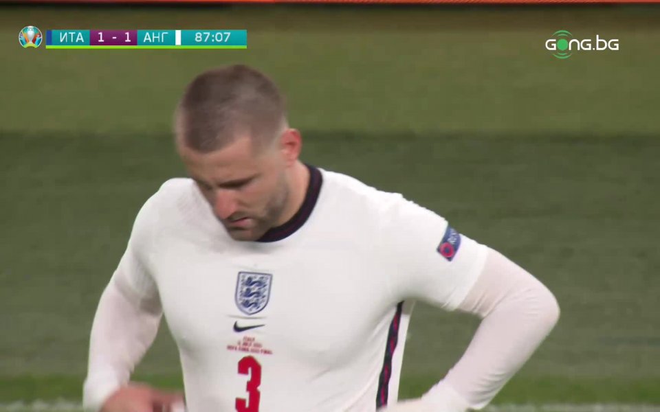 Англия и Италия влязоха в продължения, завършвайки 1:1 в редовното