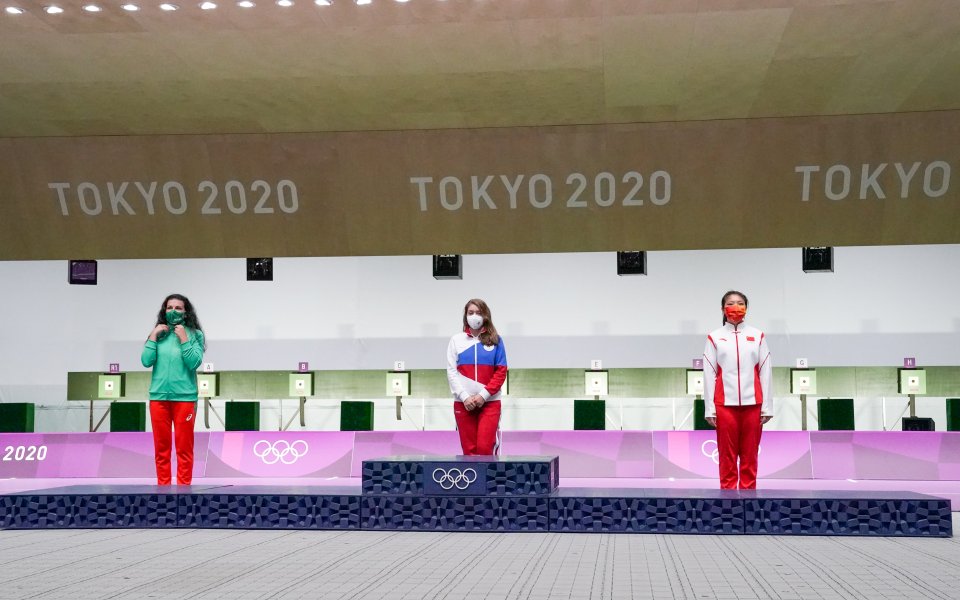Награждаване на призьорите по спортна стрелба за жени / Токио 2020, спортна стрелба, жени, 25.07.2021 г.