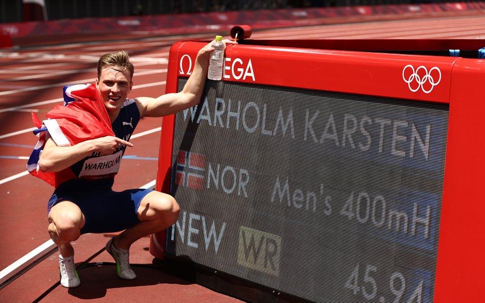 Норвежецът Карстен Вархолм спечели олимпийската титла в бягането на 400