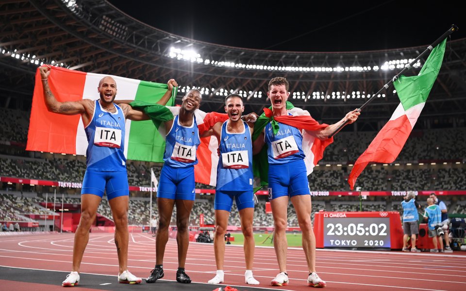Италия стигна до изненадваща победа в щафетното бягане на 4х100