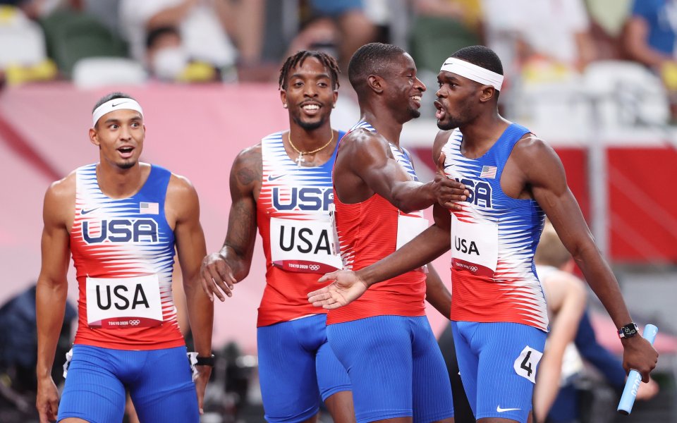 Отборът на САЩ в състав Майкъл Чери, Майкъл Норман, Брайс