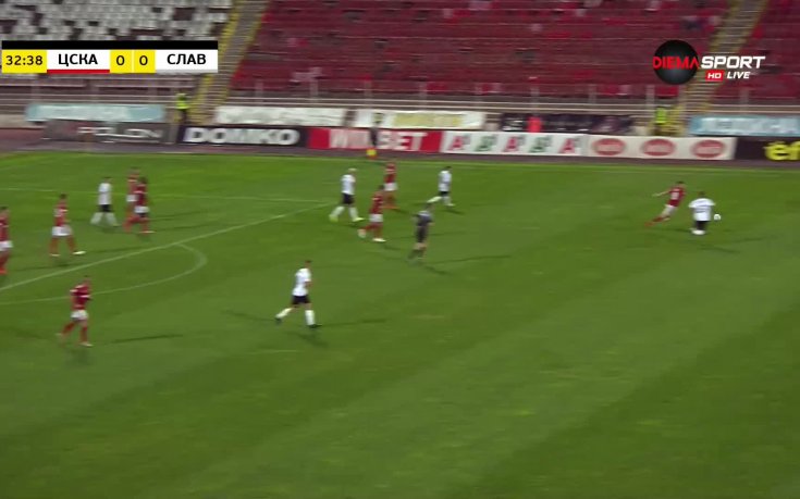 ЦСКА - Славия 0:0 /първо полувреме/