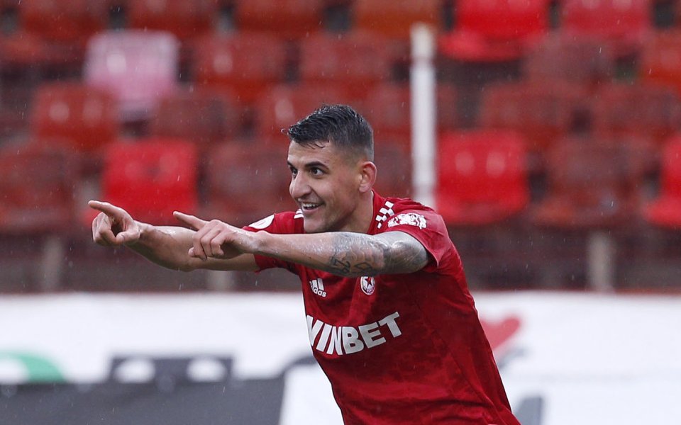 Нападателят на ЦСКА Ахмед Ахмедов, който отбеляза гол и даде