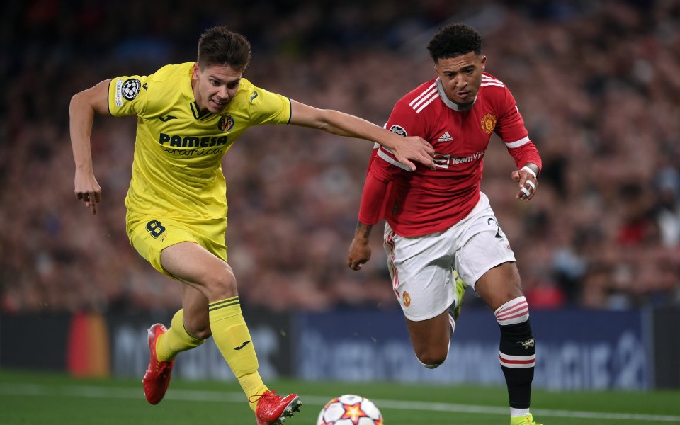 Манчестър Юнайтед играе срещи Виляреал при резултат 0:0 в двубой