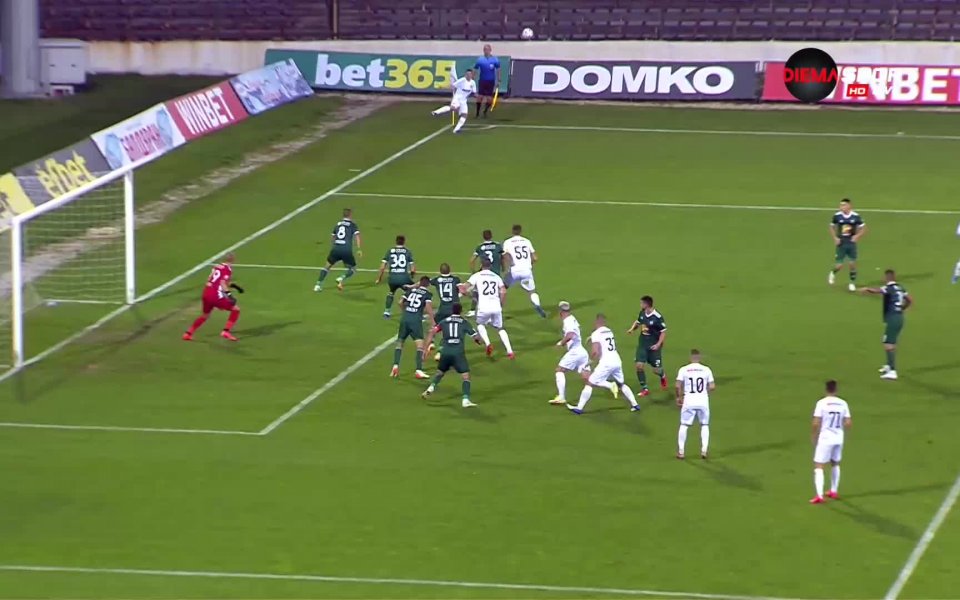 В 69-ата минута Грешникът за гола на Пирин Емил Виячки