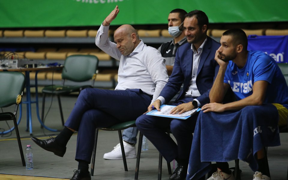 Треньорът на Левски Константин Папазов говори след поражението с 85:91