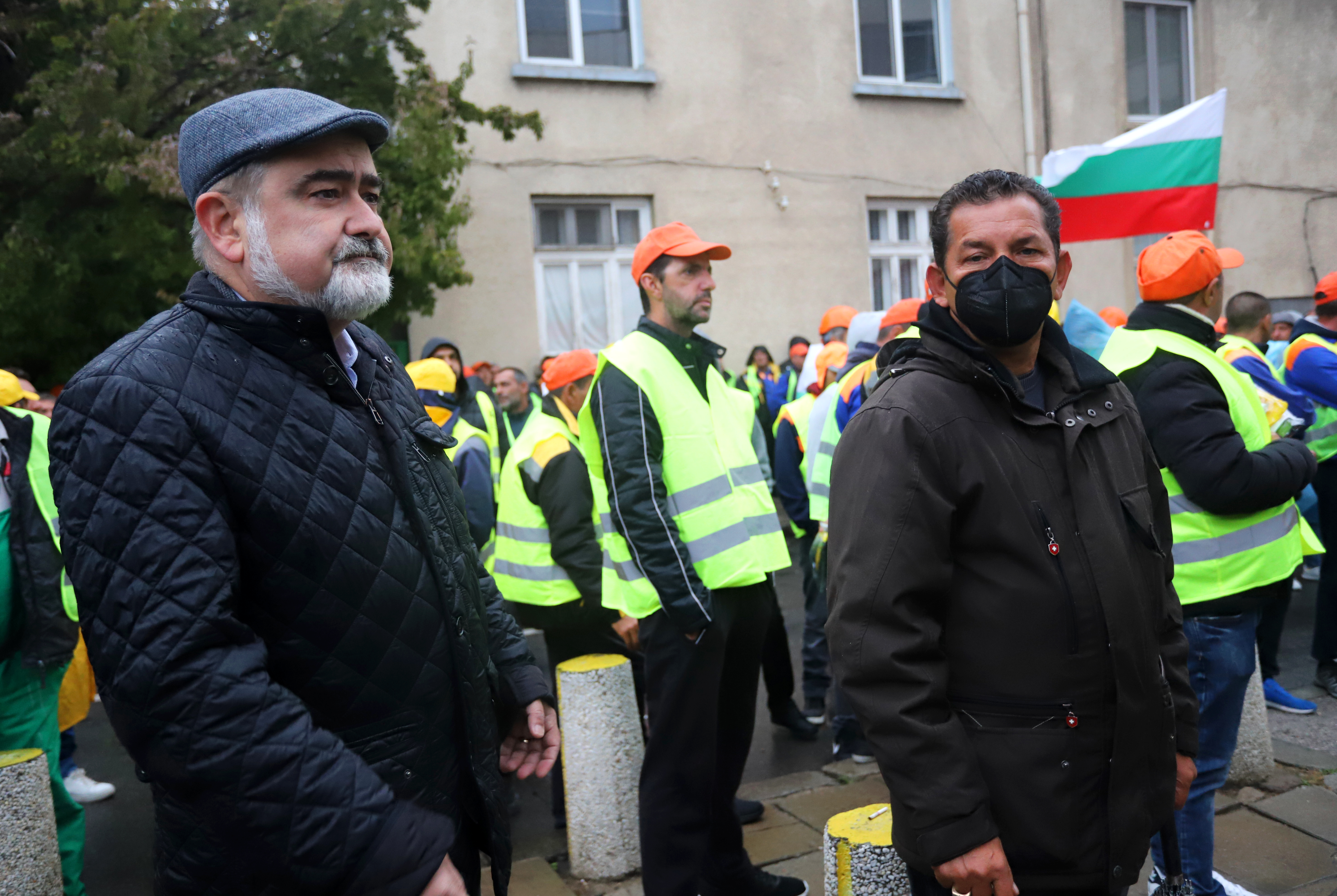 <p>Пътни строители на протест пред Министерството на регионалното развитие и благоустройството</p>