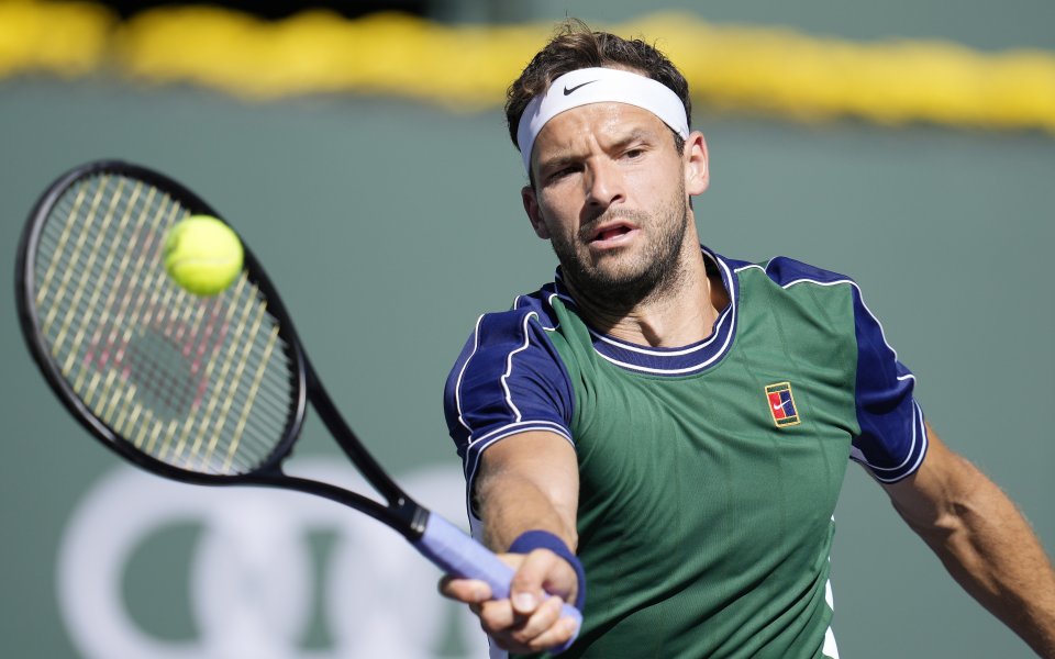 Григор Димитров - Камерън Нори 0:2 сета (2:6, 4:6) / ATP 1000, Индиън Уелс, 1/2-финал, 16.10.2021 г. - БГНЕС
