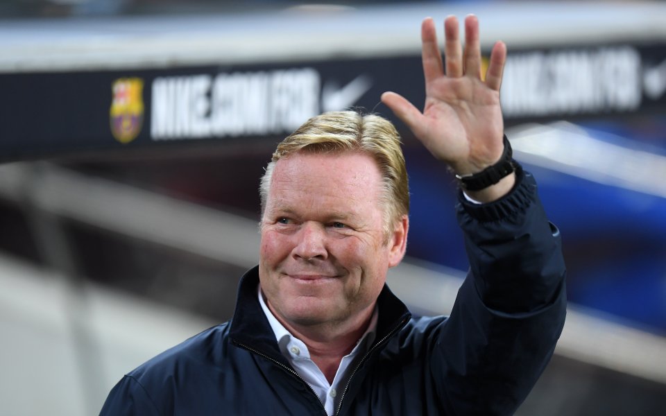 Наставникът на Барселона Роналд Куман нямаше как да не бъде