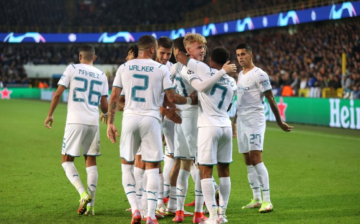 Ман Сити излезе начело в групата си след разгром над Брюж