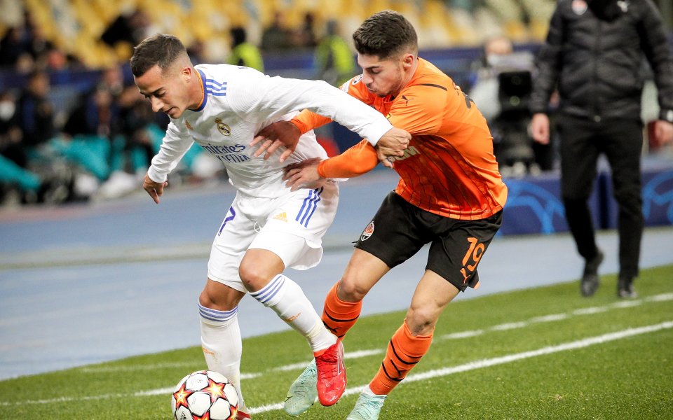 Отборите на Шахтьор Донецк и Реал Мадрид играят при резултат