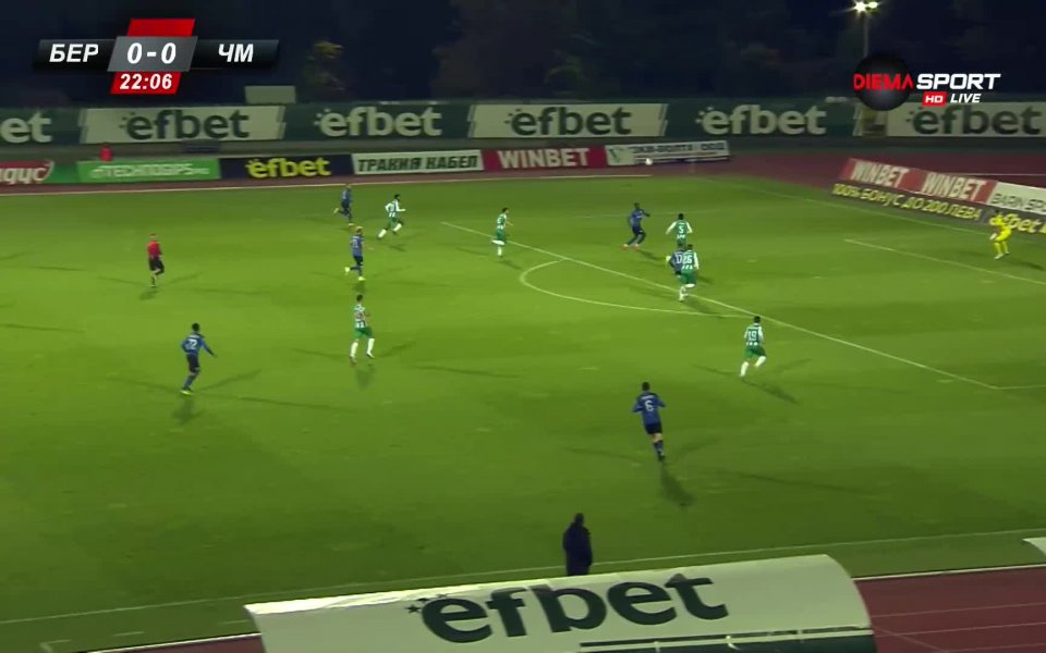 Берое - Черно море 0:0 /първо полувреме/