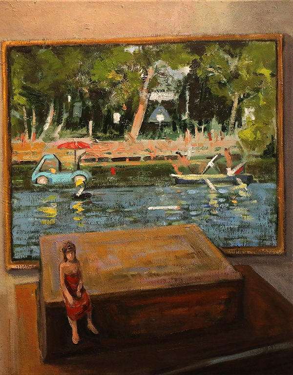 <p>Освен 25-те картини и пастичи, Алисия показва и три свитъка с рисунки всеки дълъг повече от 3 метра... Рисунки, като приказки или като сънищата на детето Алисия , разказващи за порасналата Алисия; стотици фигурки, реалистични или фантастични, на хора и събития отпреди три века или от последните летни дни. Вихра Пешева</p>