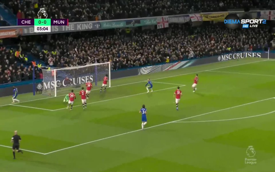 Челси - Манчестър Юнайтед 0:0 /първо полувреме/