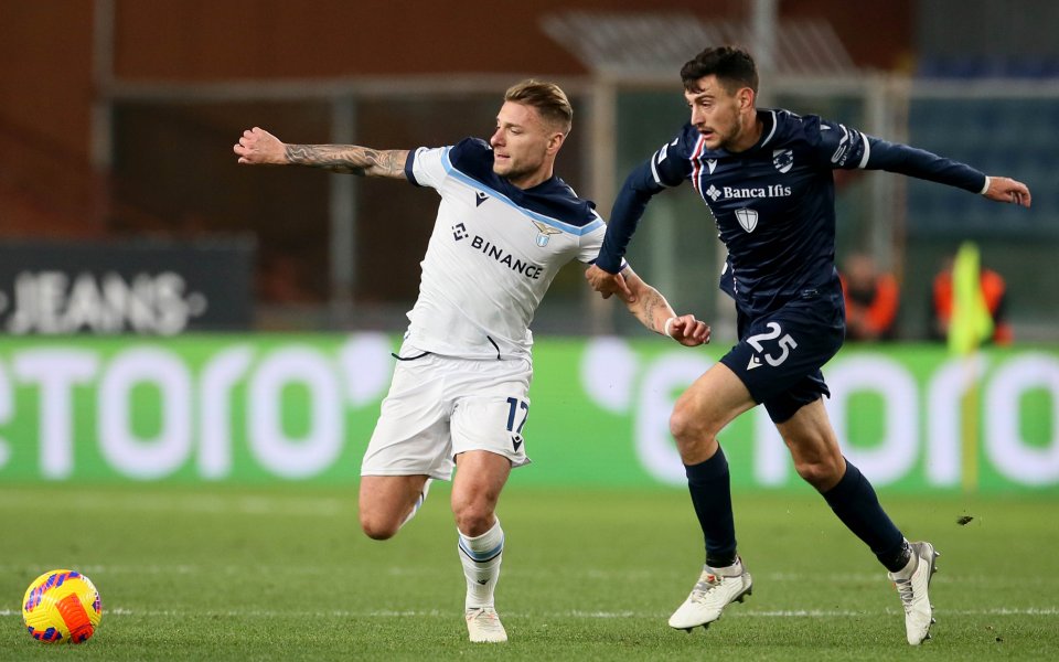 Отборът на Лацио победи като гост Сампдория с 3:1 в