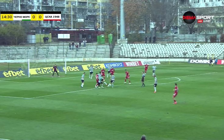 Черно море - ЦСКА 1948 1:0 /първо полувреме/