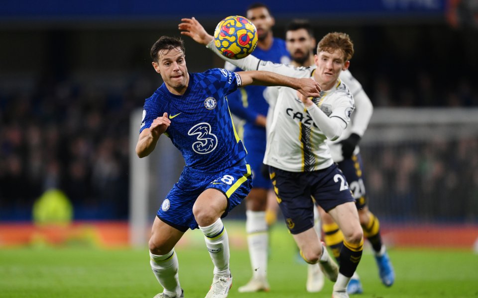 Съставите на Челси и Евертън играят при резултат 0:0 на