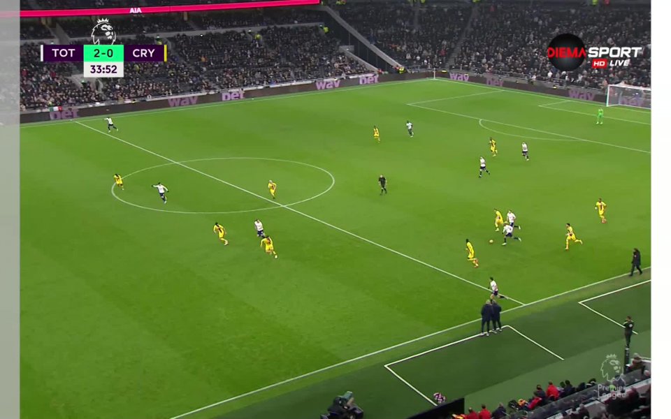 Тотнъм вече води с 2:0 на Кристъл Палас, след като