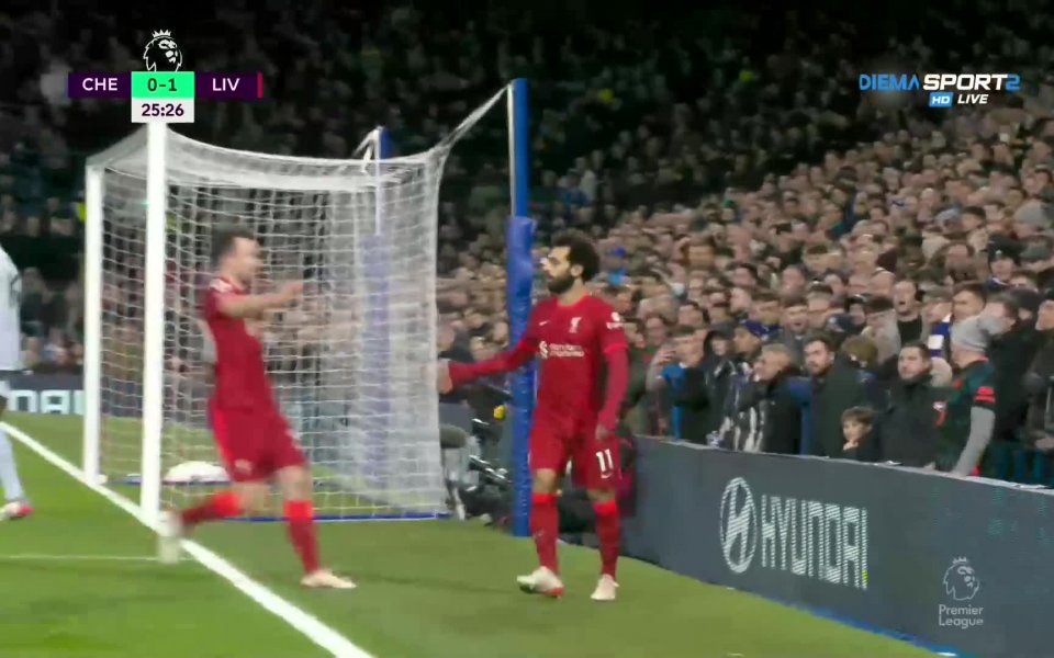 В 26-ата минута Салах нямаше прошка и удвои преднината на