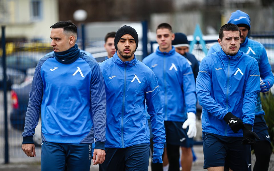 Отборът на Левски проведе тренировка днес на едно от помощните