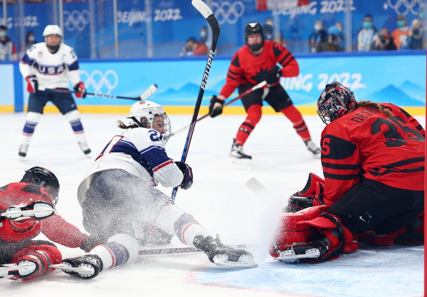 Канада САЩ хокей на лед Пекин1