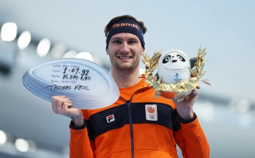 Европейският шампион Томас Крол Нидерландия спечели златото на 1000 метра