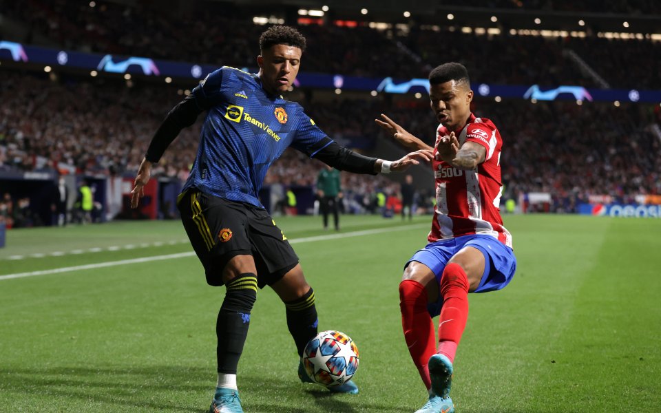 Атлетико Мадрид и Манчестър Юнайтед играят при резултат 1:1 на