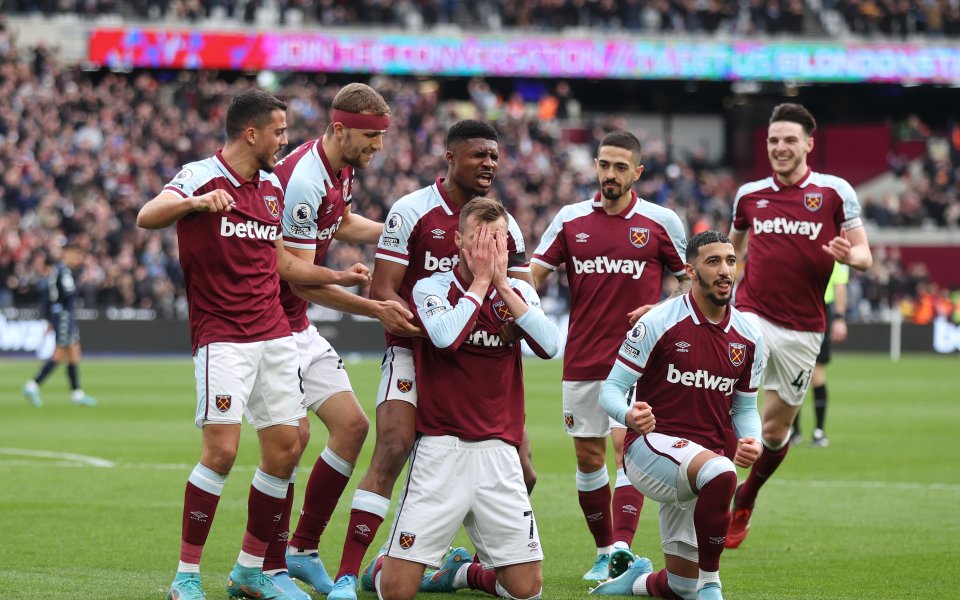 Уест Хем Юнайтед - Астън Вила 2:1 / Висша лига, 29-и кръг, 13.03.2022 г.