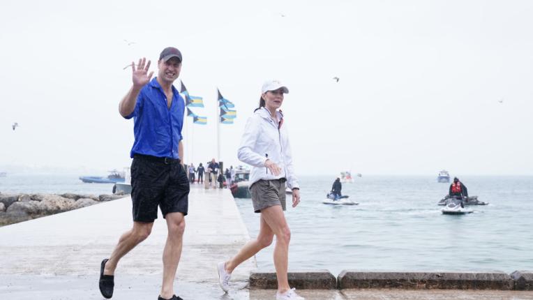 Кейт и Уилям на състезание по ветроходство на Карибите