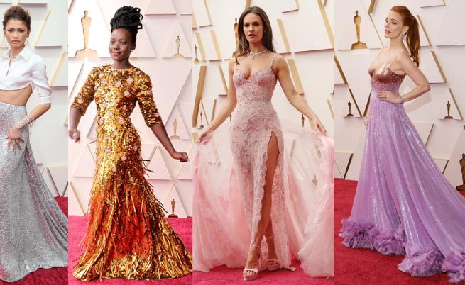 Злато, мед, блясък: Звездите, които покориха червения килим на наградите „Оскар“