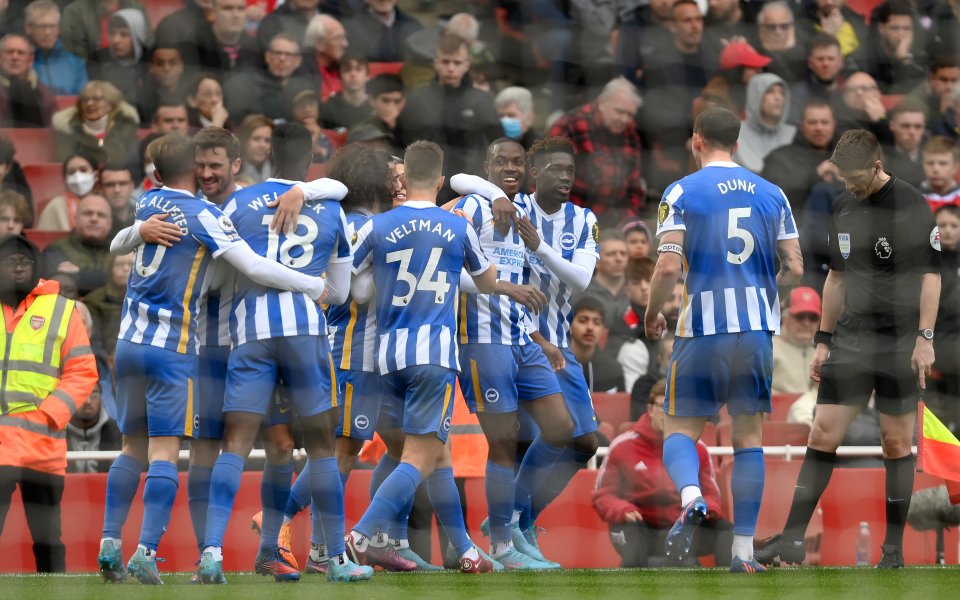 Брайтън нанесе сериозен удар по амбициите на Арсенал за топ