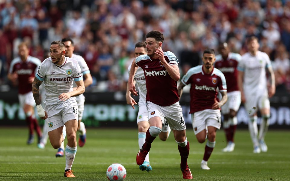 Уест Хем Юнайтед  - Бърнли 1:1 / Висша лига, 33-и кръг, 17.04.2022 г.