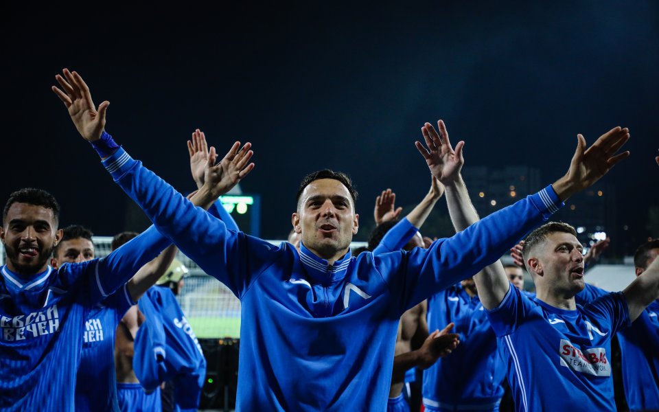 Халфът на Левски Георги Миланов говори след победата на "Тича"