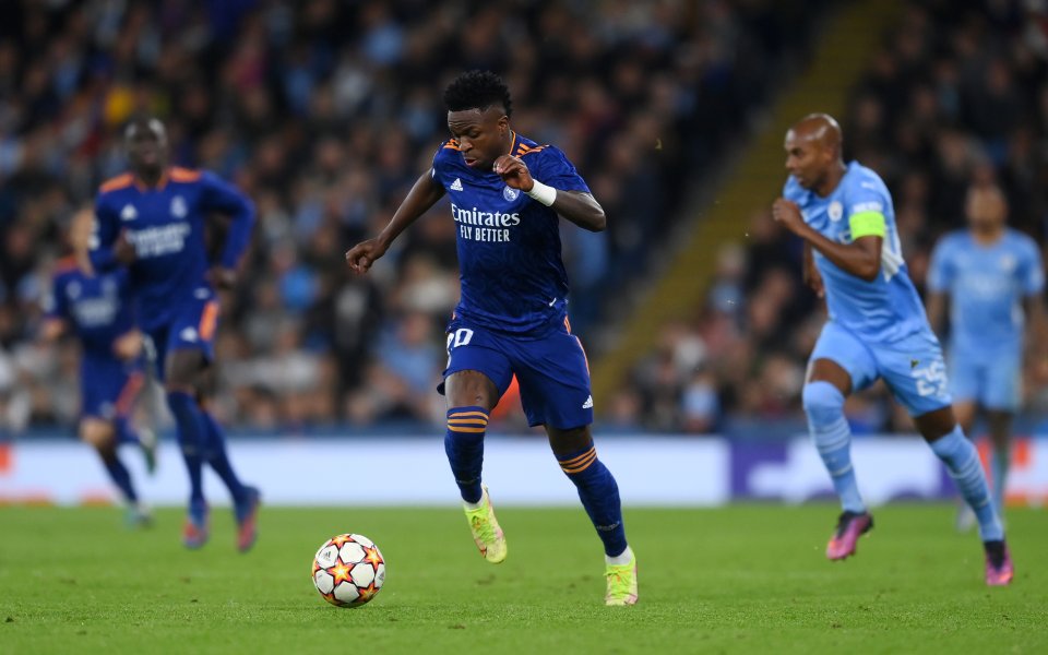 Крилото на Реал Мадрид Винисиус вкара един от головете при