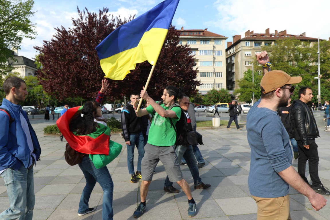 <p>Напрежение между протестите пред паметника на Съветската армия</p>