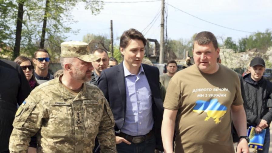 <p>Изненадваща визита на Джъстин Трюдо в Украйна</p>