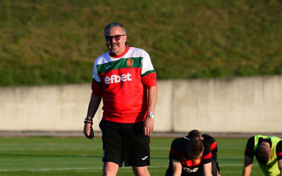 Тренировка на националния отбор по футбол