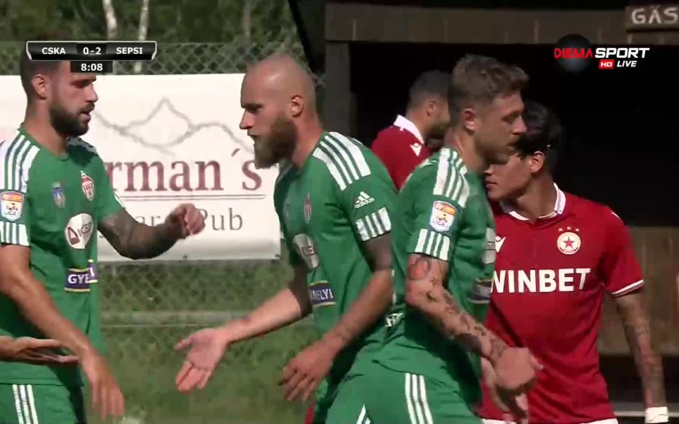 В осмата минута авансът на Сепси бе удвоен чрез Бранислав