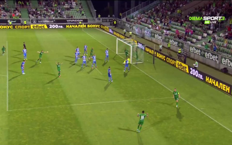 В 74-ата минута попадението за Лудогорец все пак дойде. Доминик