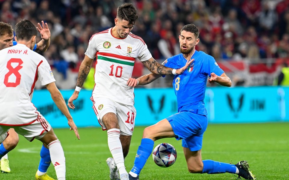 Отборите на Унгария и Италия играят при резултат 0:1 в последния