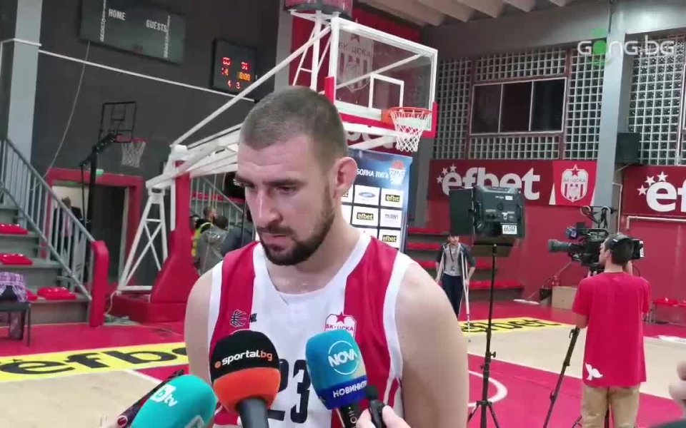 Центърът на ЦСКА Андрей Иванов, говори след тежката загуба с