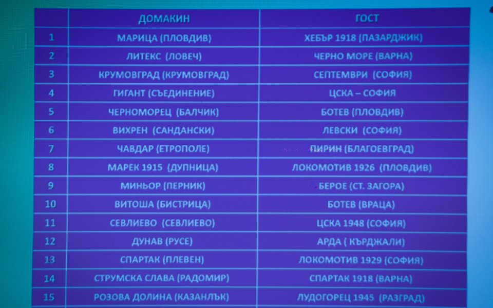 Жребий за SESAME Купа на България, 11.10.2022 г.