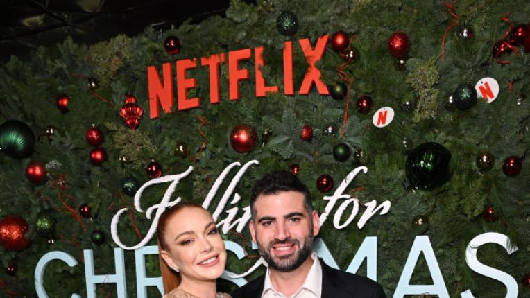  Линдзи Лоън на премиерата на кино лентата Falling for Christmas 