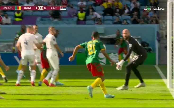 Камерун - Сърбия 1:2 /първо полувреме/