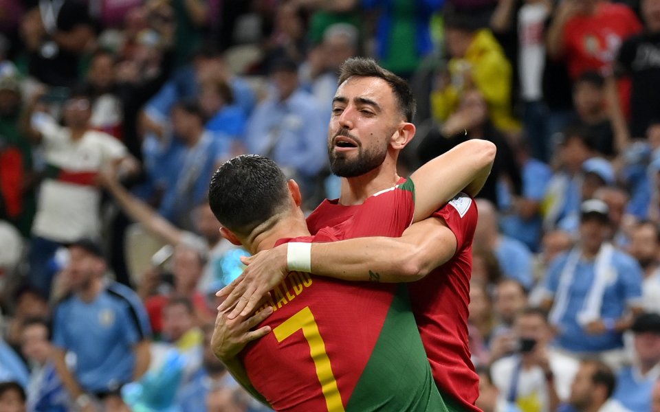 Отборите на Португалия и Уругвай играят при резултат 1:0 в