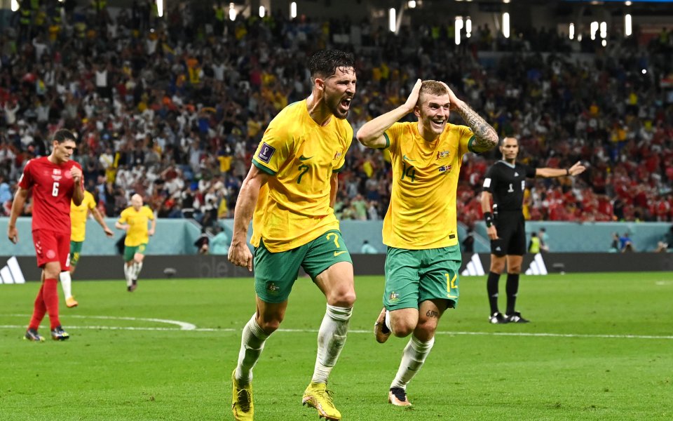 Голмайсторът за Австралия в мача с Дания – Матю Леки,