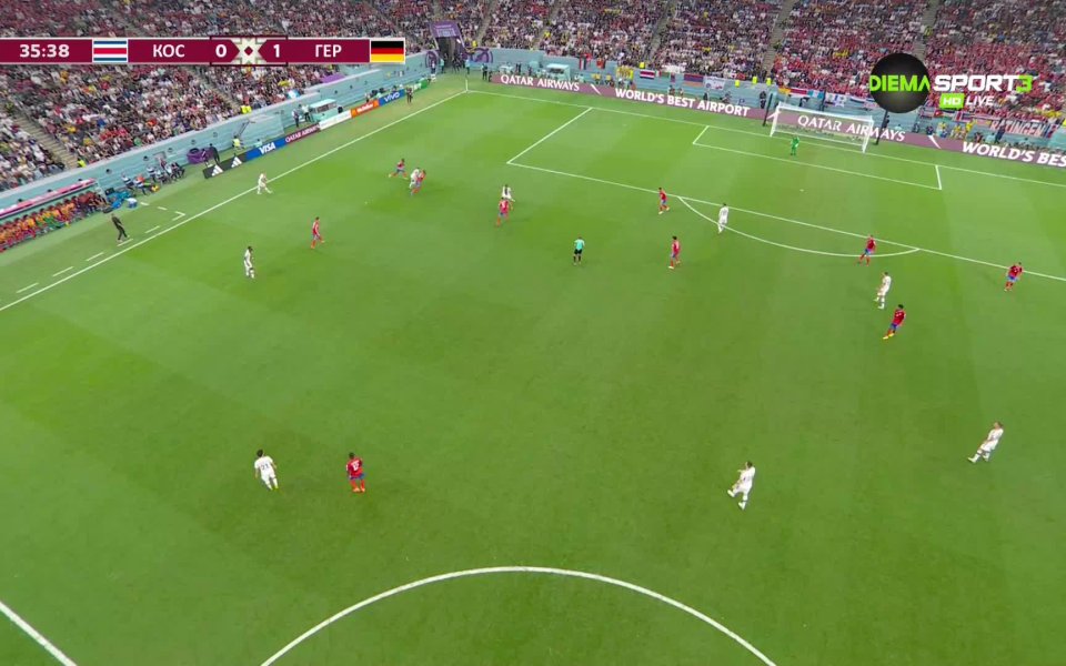 Коста Рика – Германия 0:1 /първо полувреме/