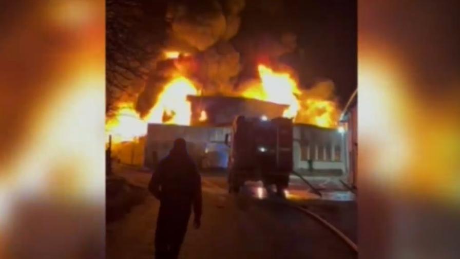 Палеж и взрив във фабрика в Габровско