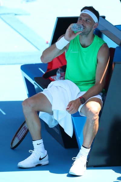 Григор Димитров тренира преди старта на Australian Open1