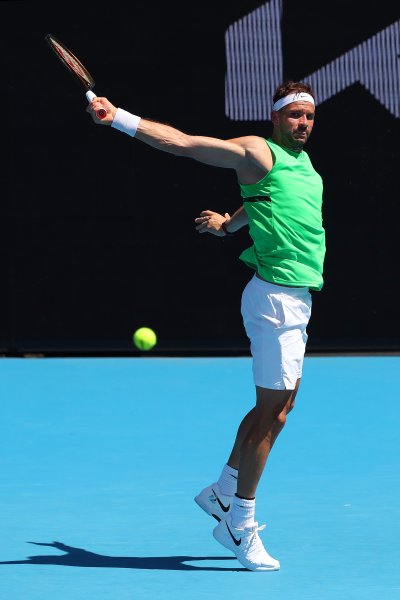 Григор Димитров тренира преди старта на Australian Open1